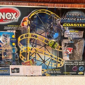 Yellow and Blue Roller Coaster Building Set